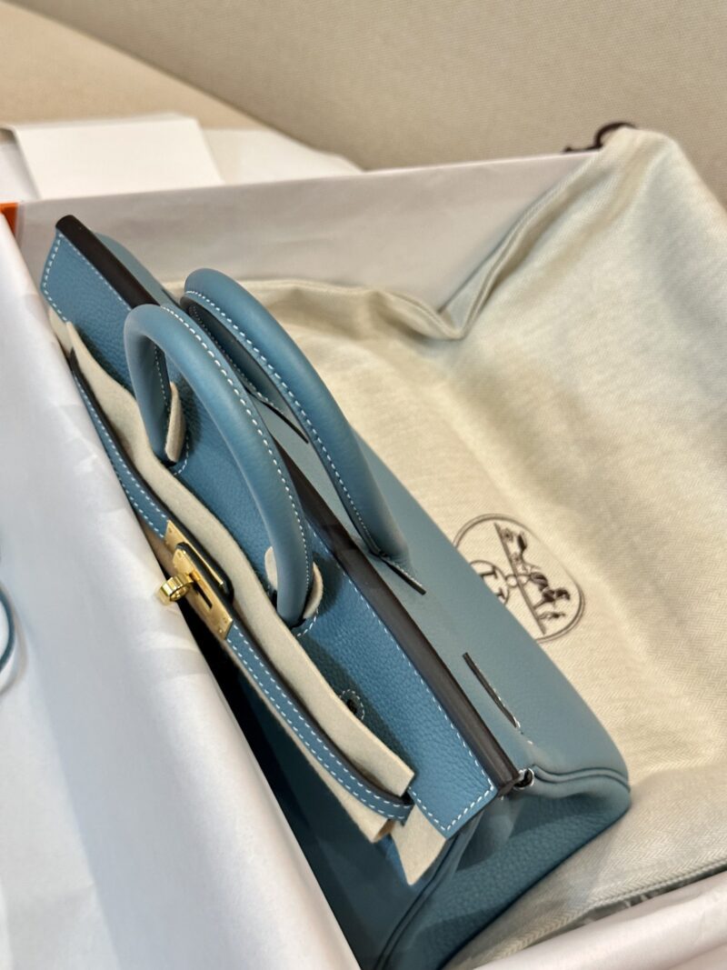 Hermès Birkin 25 Blue Jean, Gold Togo Gold Hardware - Image 3