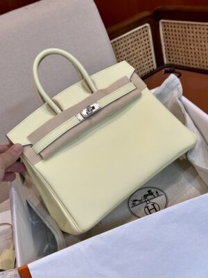Hermès Birkin 25 Jaune Milton, Silver Swift Palladium Hardware