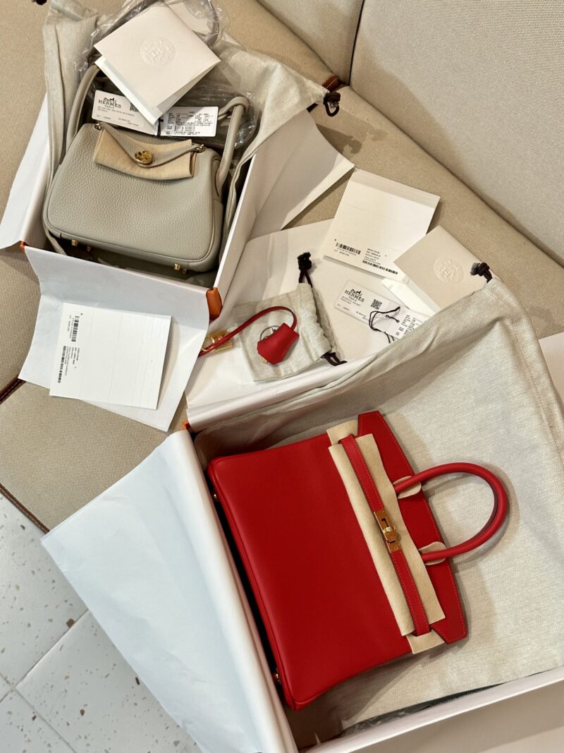 Hermès Birkin 25 Rouge Coeur Swift Gold Hardware - Image 10