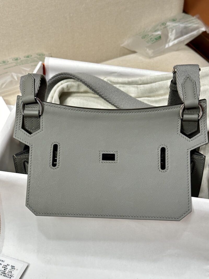 Hermès Jypsiere 23 Swift Gris Meyer Silver Hardware - Image 10