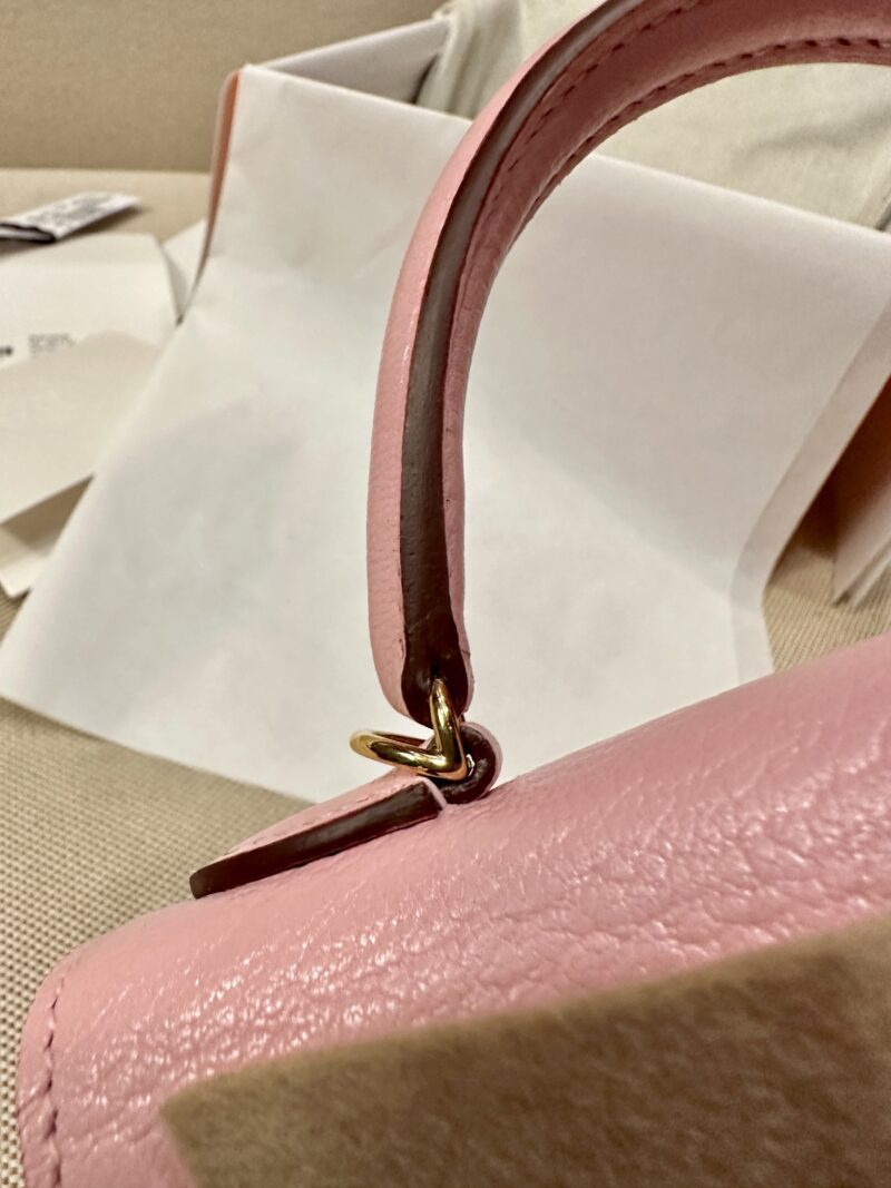 Hermès Mini Kelly 19 Chevre Rose Sakura Gold Hardware - Image 21