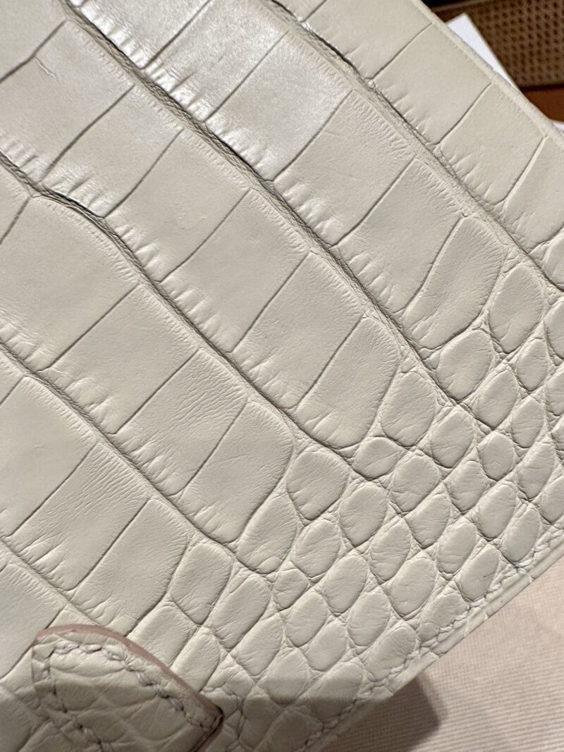 Hermès Mini Kelly 19 Matte Alligator Beton Gold Hardware - Image 14