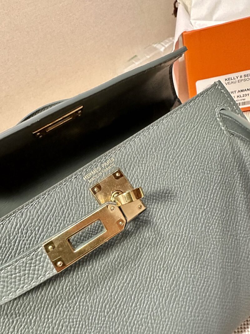 Hermès Mini Kelly Epsom Vert Amande Gold Hardware - Image 7