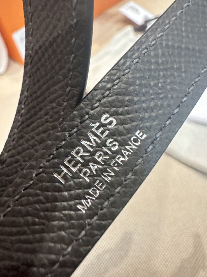 Hermès Kelly 25 Epsom Graphite Silver Hardware - Image 9