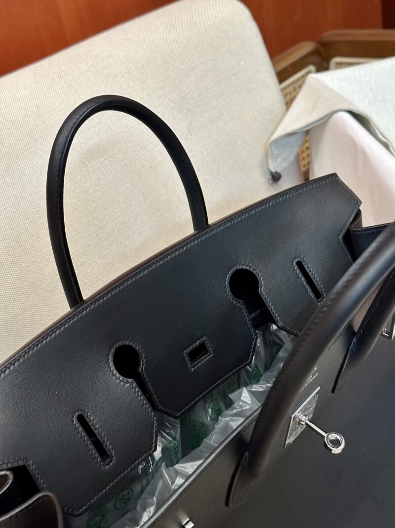 Hermès Birkin 35 Noir Swift Palladium Hardware - Image 7