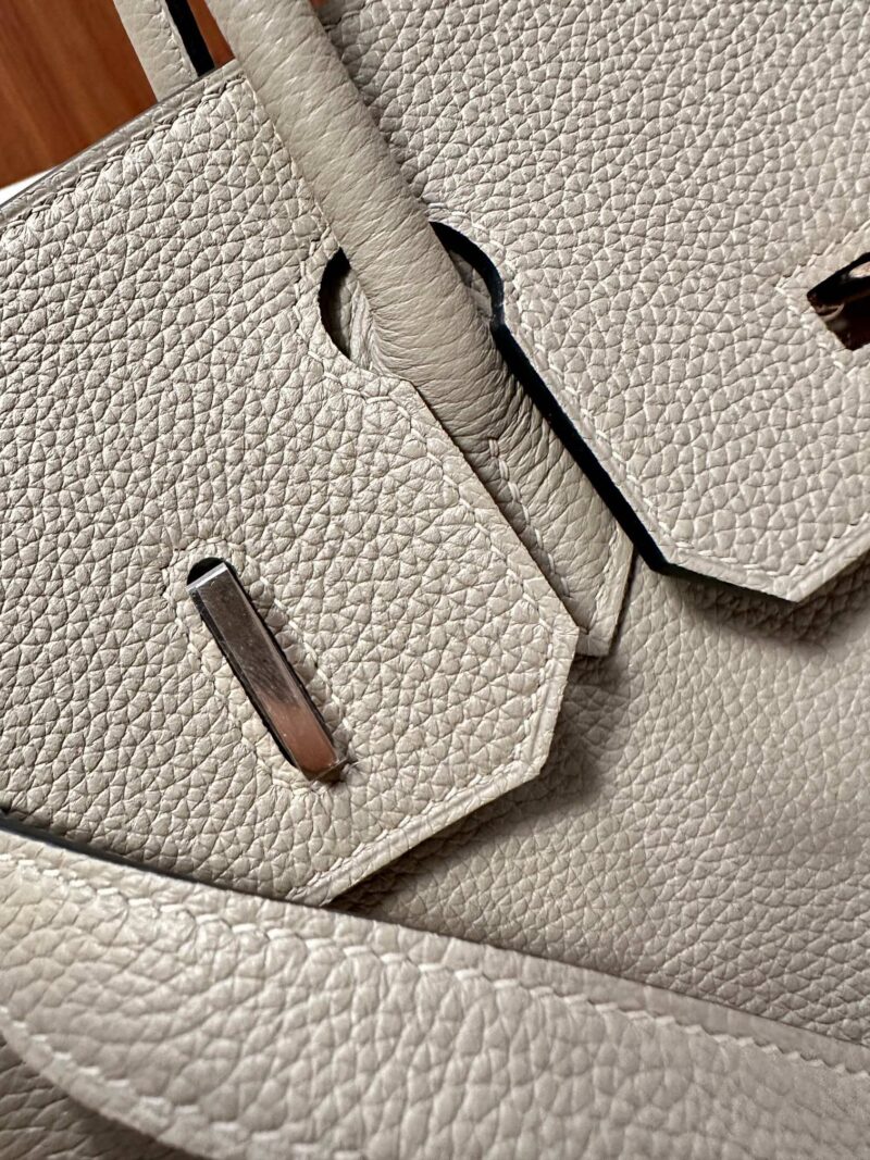 Hermès Birkin 30 Gris Tourterelle Togo Palladium Hardware - Image 12