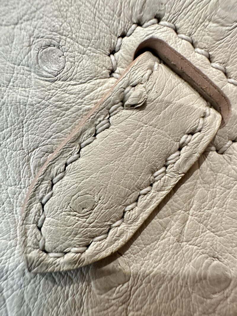 Hermès Birkin 25 Beton Ostrich Gold Hardware - Image 12
