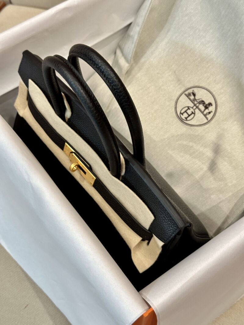 Hermès Birkin 30 Noir, Gold Togo Gold Hardware - Image 3