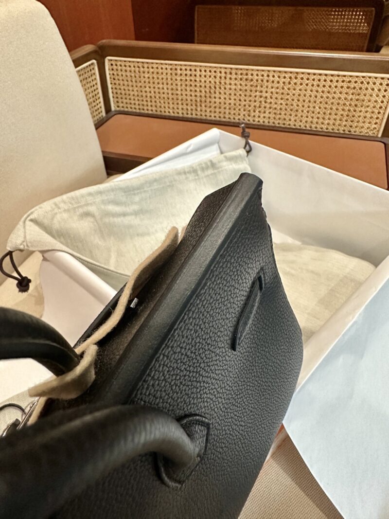 Hermès Birkin 25 Noir, Silver Togo Palladium Hardware - Image 16