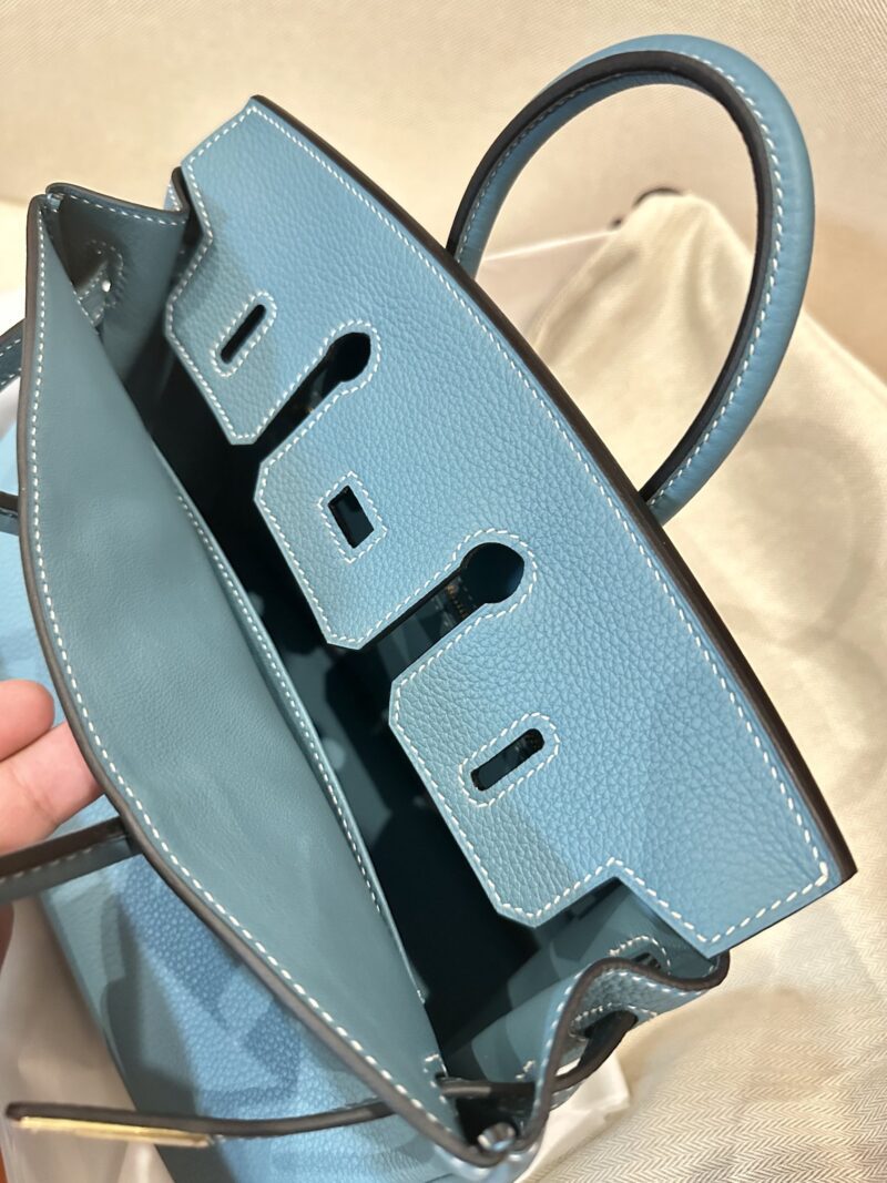 Hermès Birkin 25 Blue Jean, Gold Togo Gold Hardware - Image 6