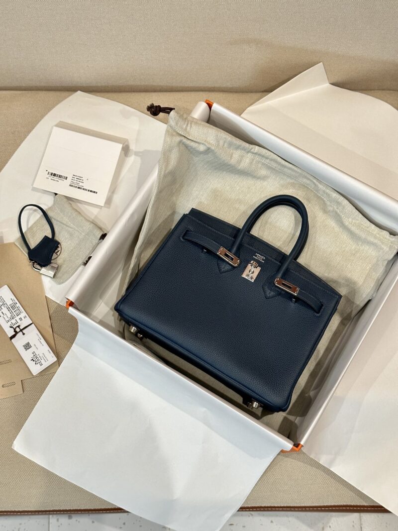 Hermès Birkin 25 Blue De Prusse, Silver Togo Palladium Hardware