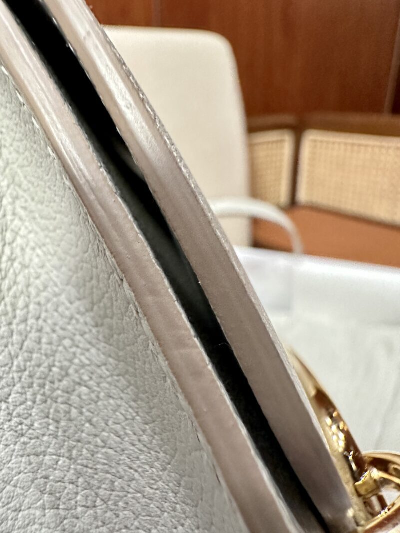 Hermès Roulis 19 Evercolor Gris Pearl Gold Hardware - Image 13