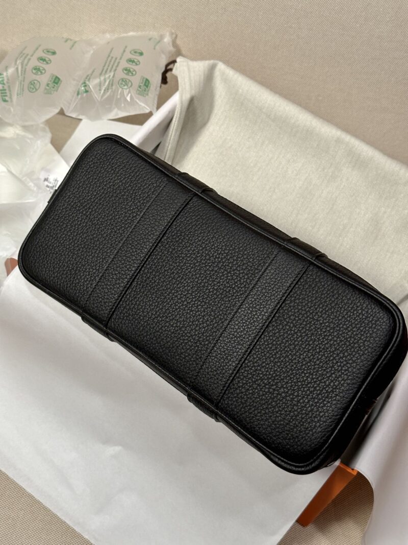 Hermès Garden Party 30 Canvas & Togo Noir Silver Hardware - Image 10