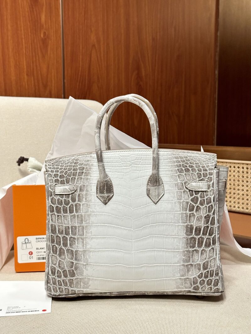 Hermès Birkin 25 Himalaya Crocodile Palladium Hardware - Image 14