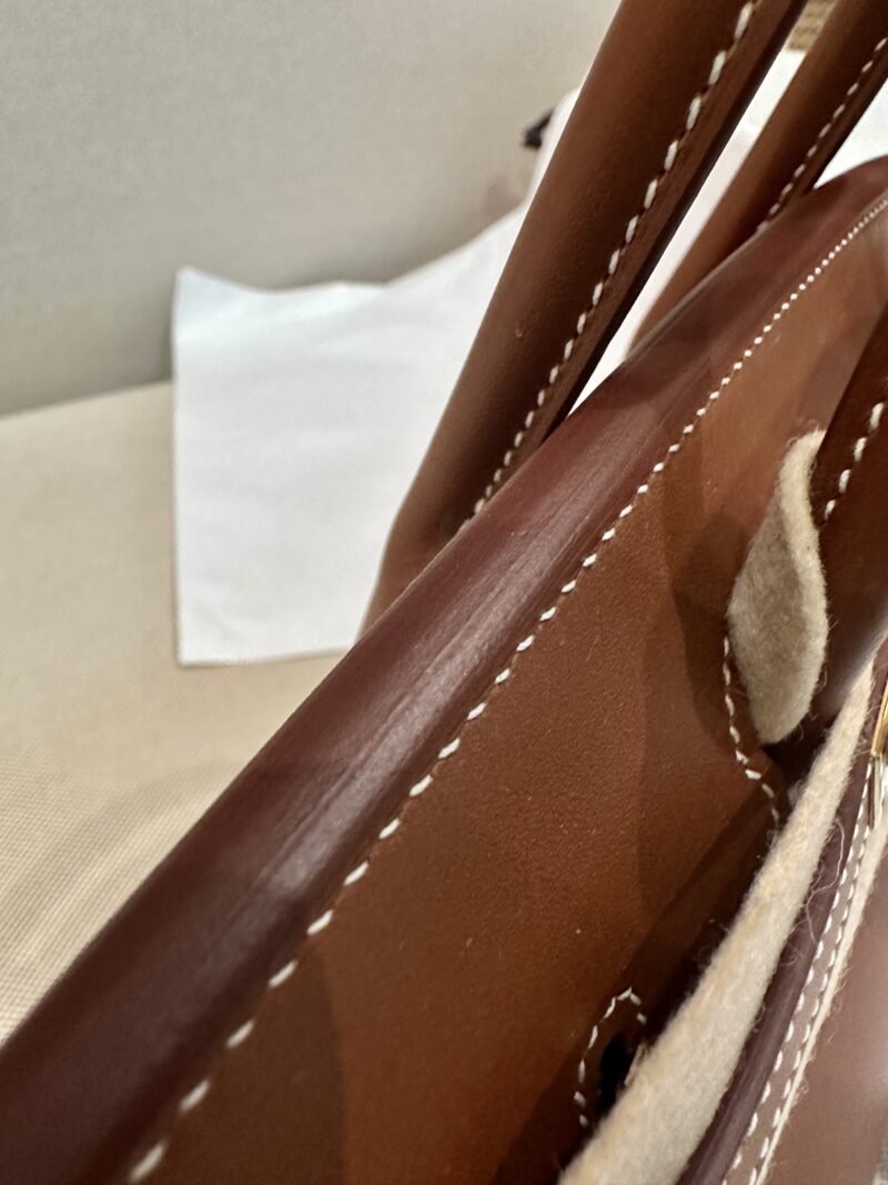 Hermès Birkin 25 Gold Barenia Gold Hardware - Image 9