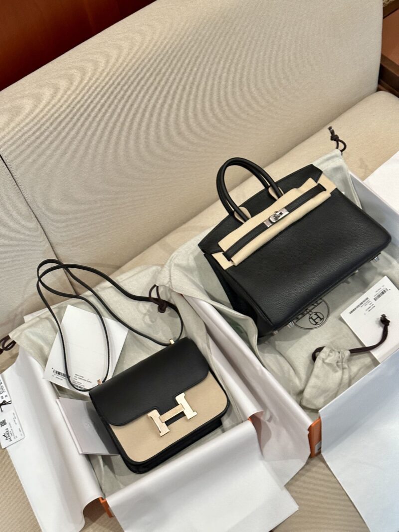 Hermès Constance 19 Noir, Rose Gold Epsom Gold Hardware - Image 2