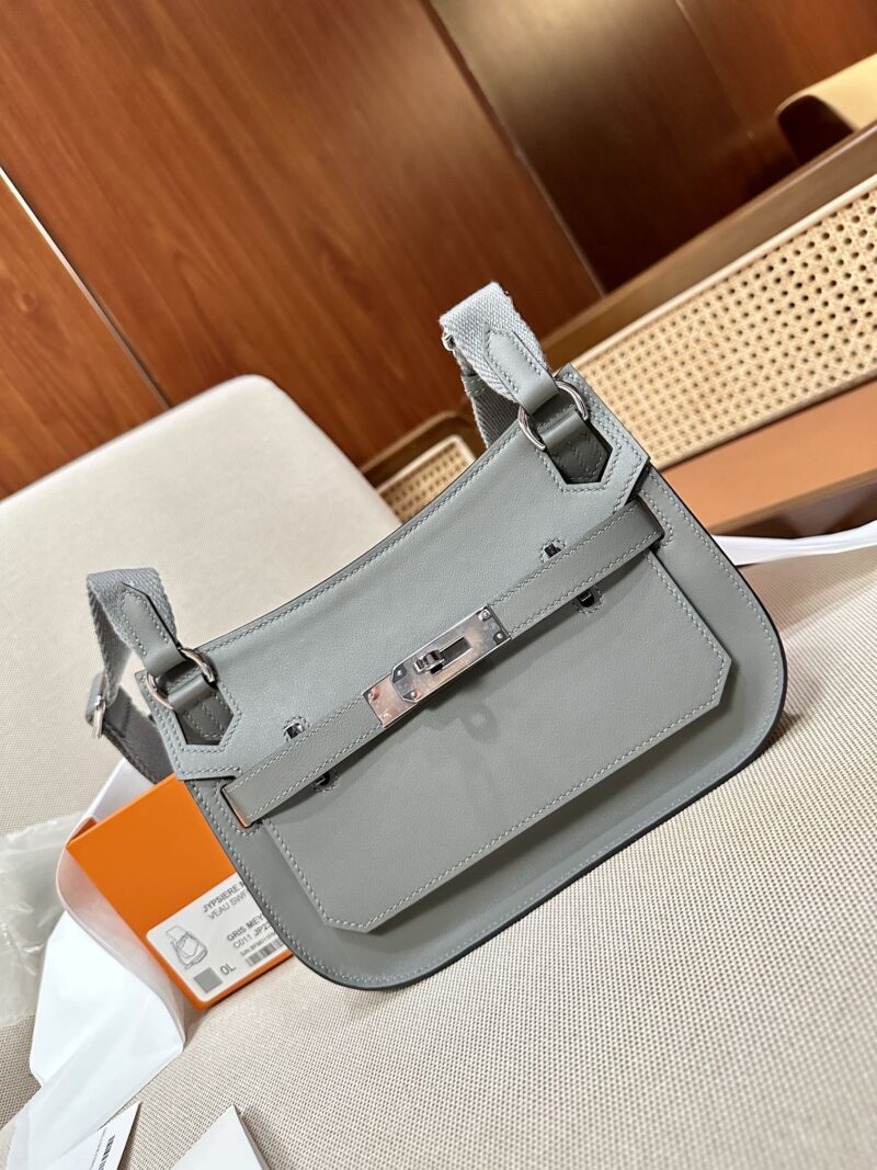 Hermès Jypsiere 23 Swift Gris Meyer Silver Hardware - Image 4