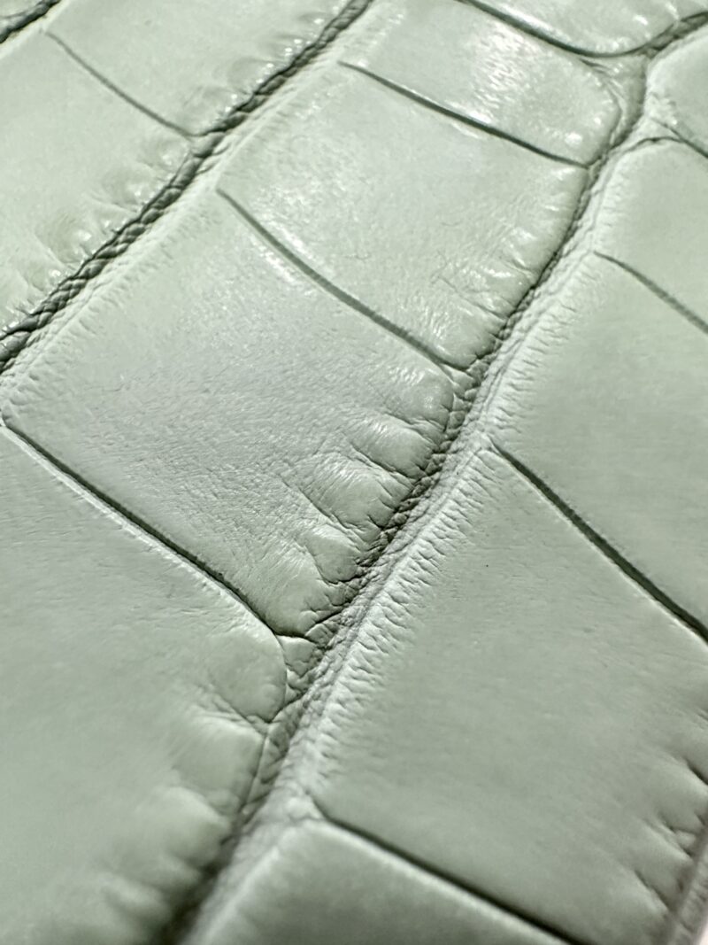 Hermès Mini Kelly Matte Alligator Vert D'eau Gold Hardware - Image 18