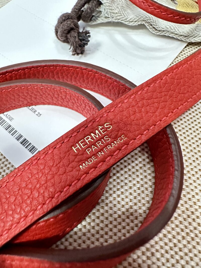 Hermès Kelly 25 Togo Rouge Coeur Gold Hardware - Image 15
