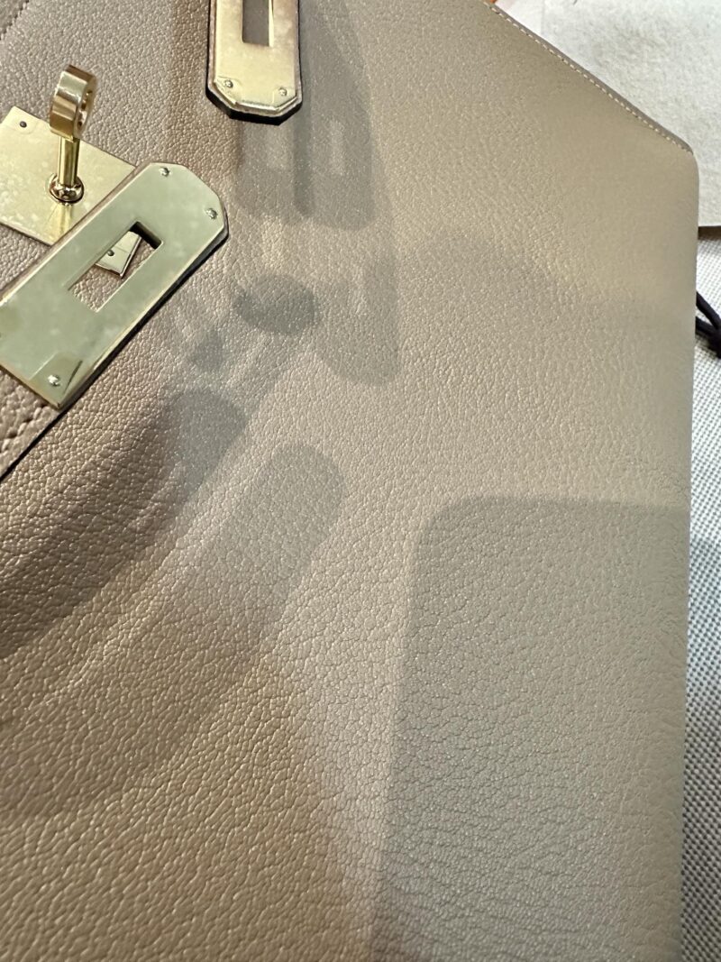 Hermès Kelly 28 Chevre Biscuit Gold Hardware - Image 12
