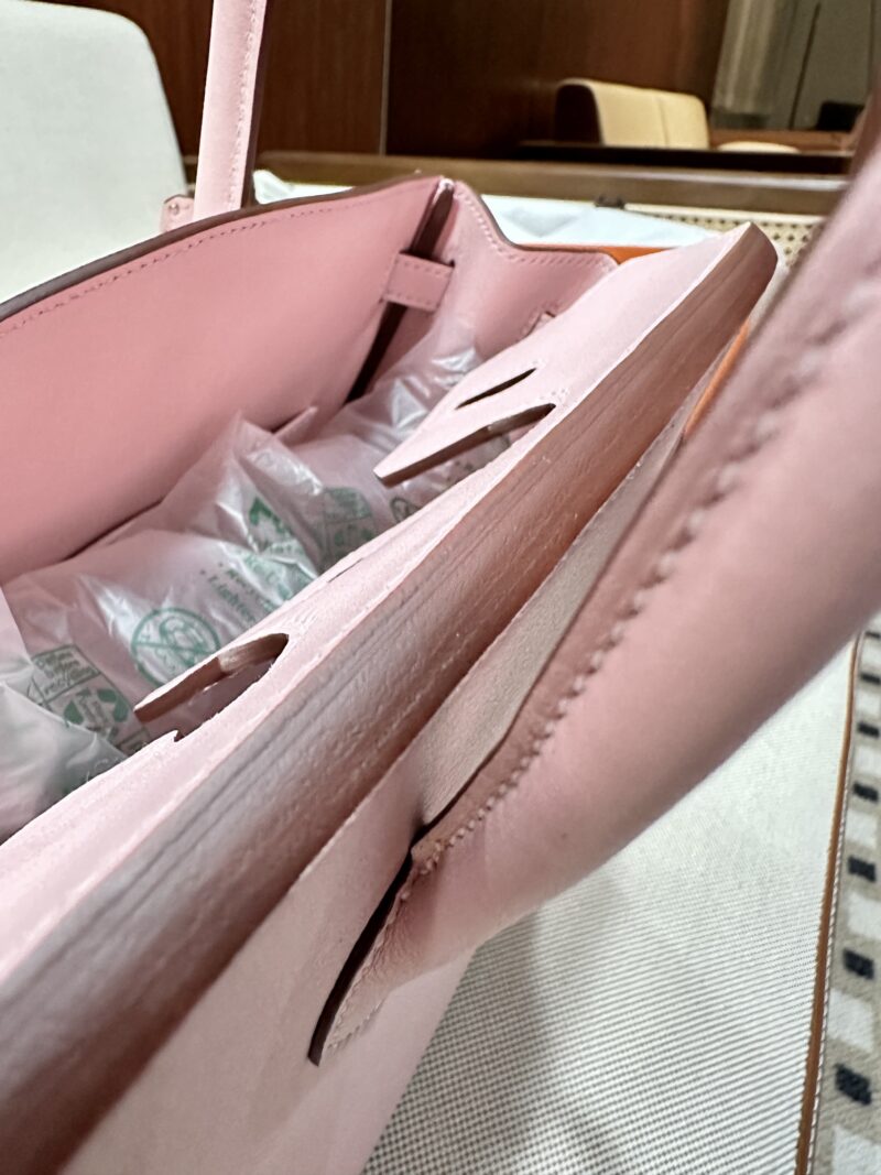 Hermès Birkin 25 Rose Sakura Swift Palladium Hardware - Image 14