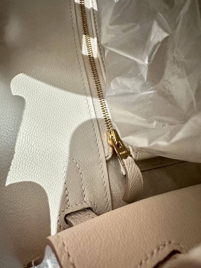 Hermès Birkin 25 Craie Epsom Gold Hardware - Image 7