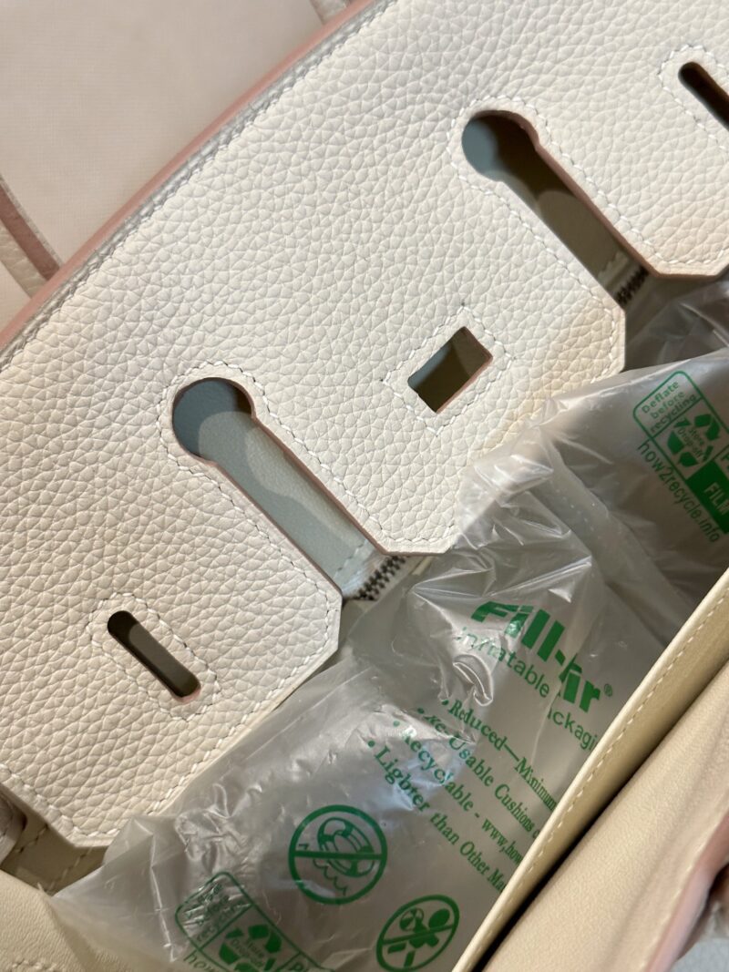 Hermès Birkin 25 Craie, Silver Togo Palladium Hardware - Image 8