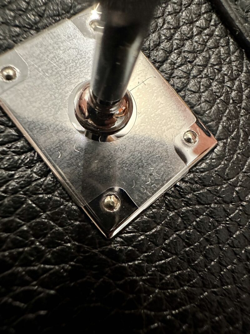 Hermès Birkin 25 Noir, Silver Togo Palladium Hardware - Image 14
