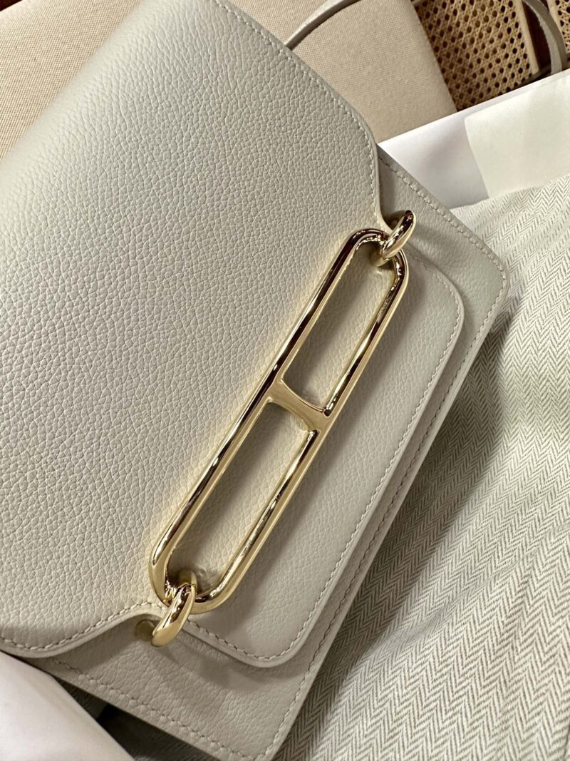 Hermès Roulis 19 Evercolor Gris Pearl Gold Hardware - Image 6