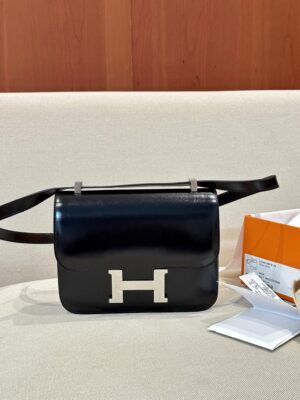 Hermès Constance 24 Noir Box Palladium Hardware