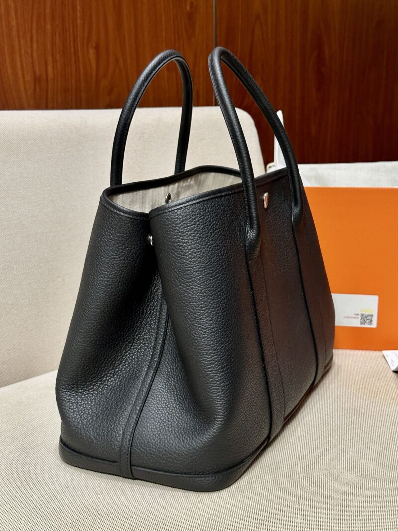 Hermès Garden Party 36 Negonda Noir Silver Hardware - Image 6