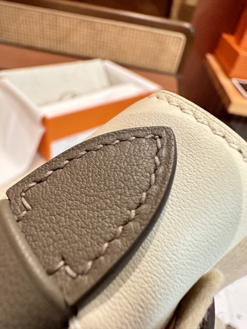 Hermès Kelly Pochette Nata, Gris Asphalt Swift Palladium Hardware