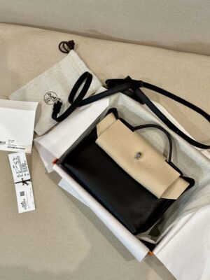 Hermès Mini Kelly 2424 Volupto & Swift Noir Silver Hardware