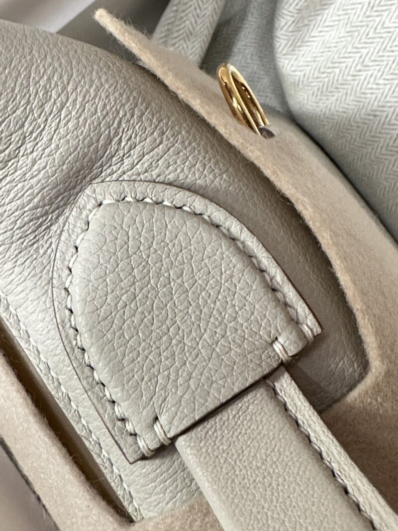 Hermès Mini Kelly 2424 Evercolor & Swift Beton Gold Hardware - Image 16