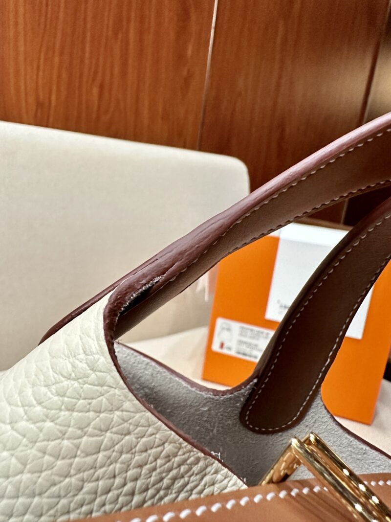 Hermès Picotin 18 Taurillon Clemence & Swift Craie Gold Hardware - Image 11