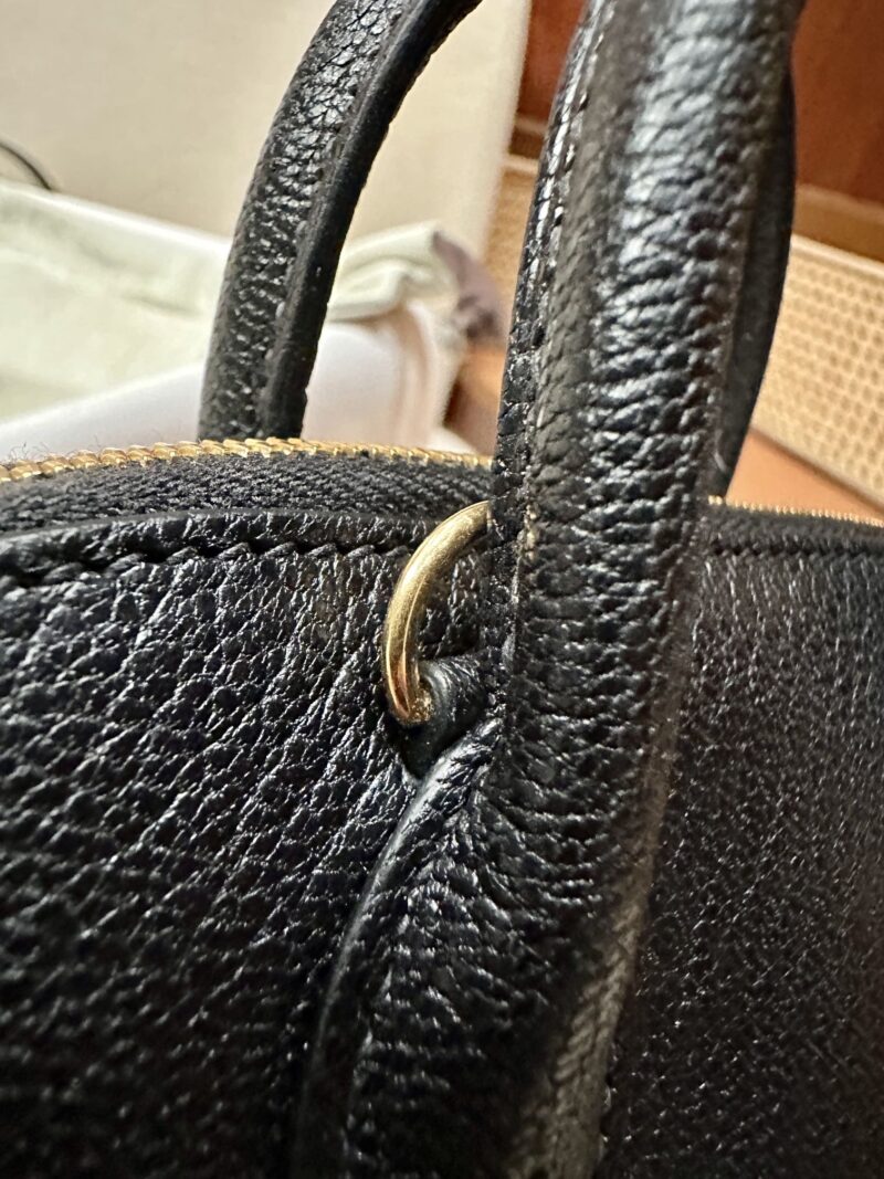 Hermès Mini Bolide 18 Chevre Noir Gold Hardware