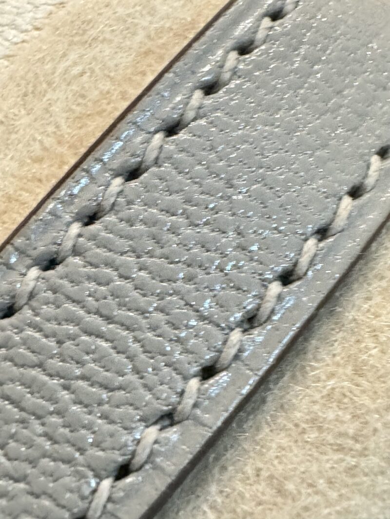Hermès Mini Kelly 19 Chevre Nata & Gris Tourterelle Silver Hardware - Image 11