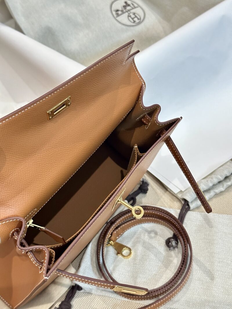 Hermès Kelly 25 Epsom Gold Gold Hardware - Image 7