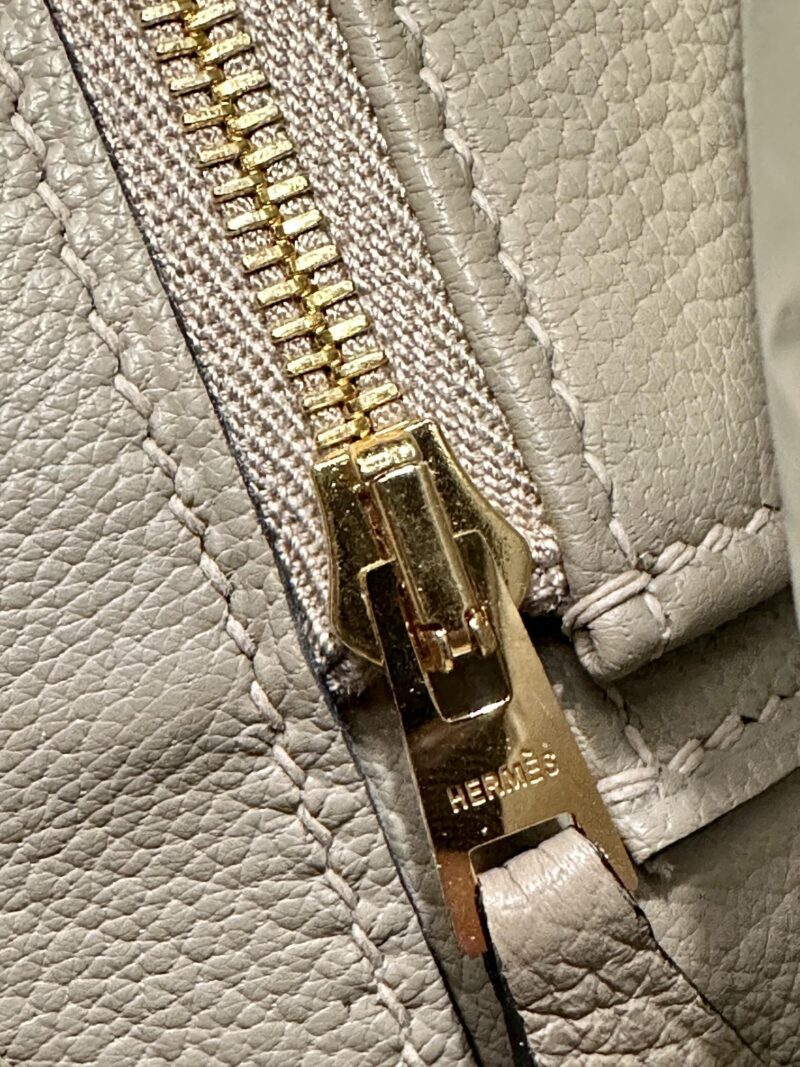 Hermès Birkin 30 Gris Tourterelle Togo Palladium Hardware - Image 9