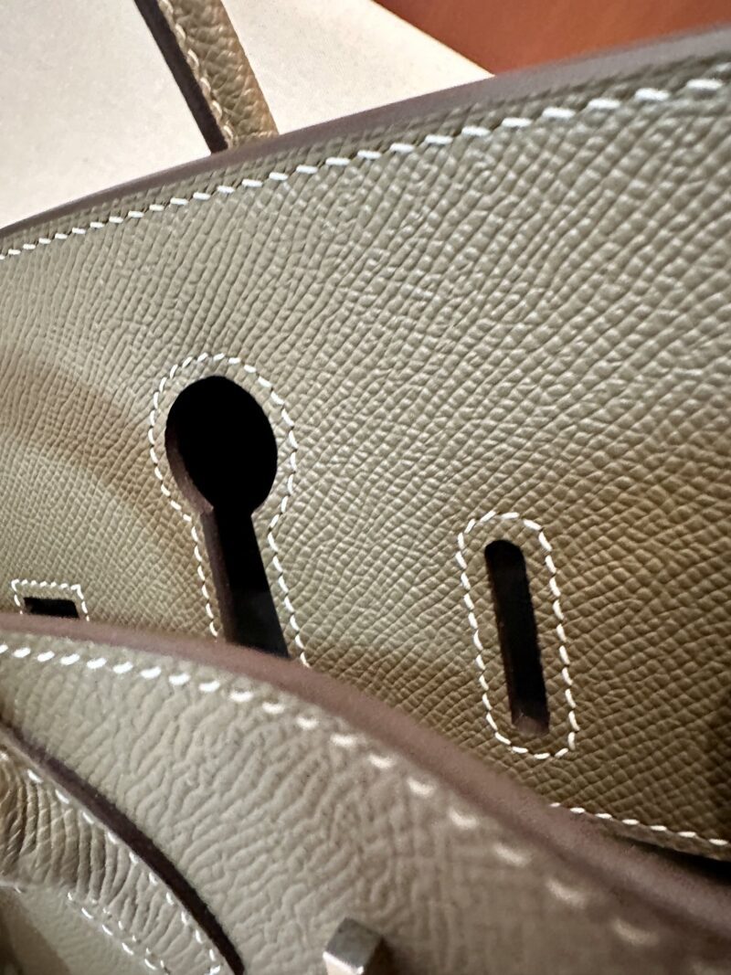 Hermès Birkin 30 Etoupe, Silver Epsom Palladium Hardware - Image 9