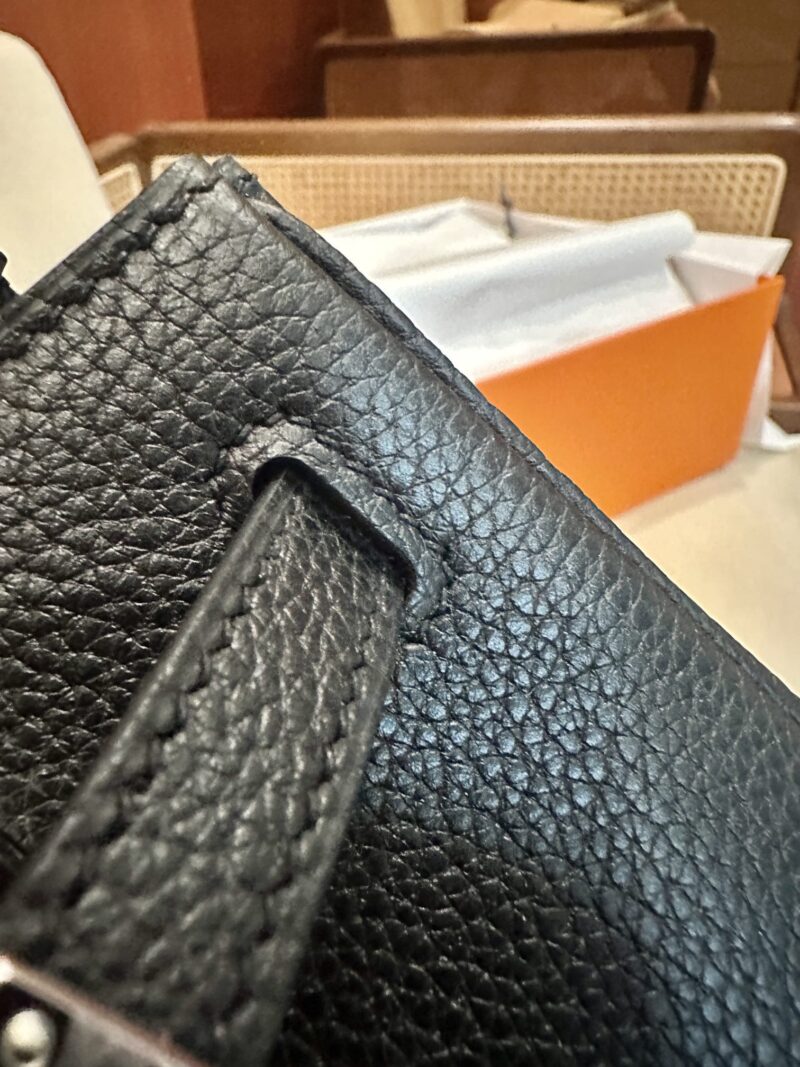 Hermès Birkin 25 Noir, Silver Togo Palladium Hardware - Image 14