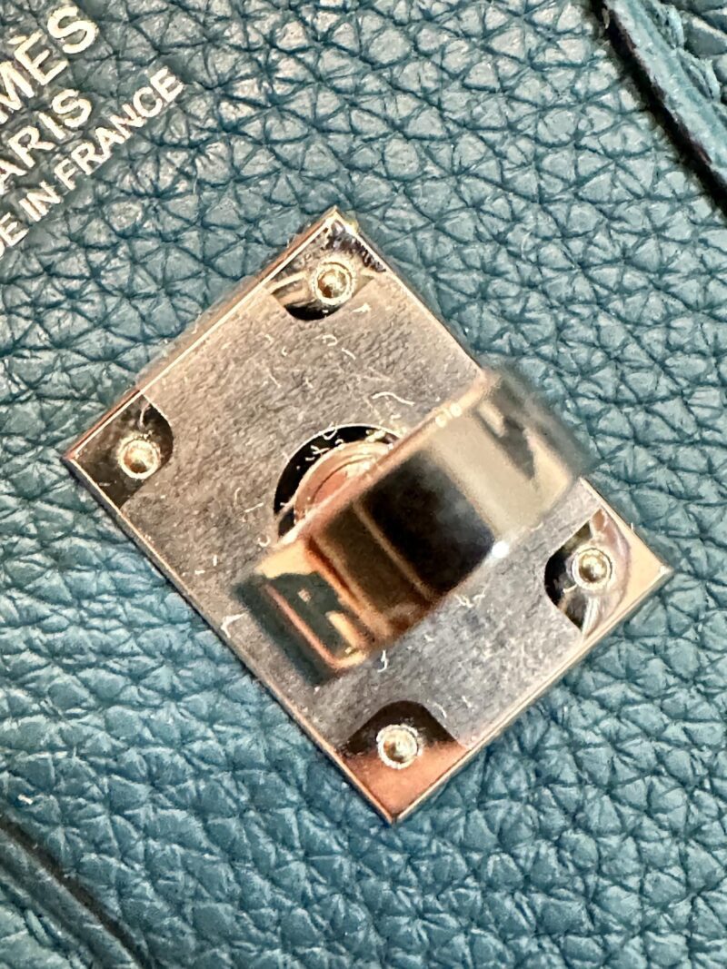 Hermès Birkin 25 Vert Bosphore Togo Palladium Hardware - Image 9