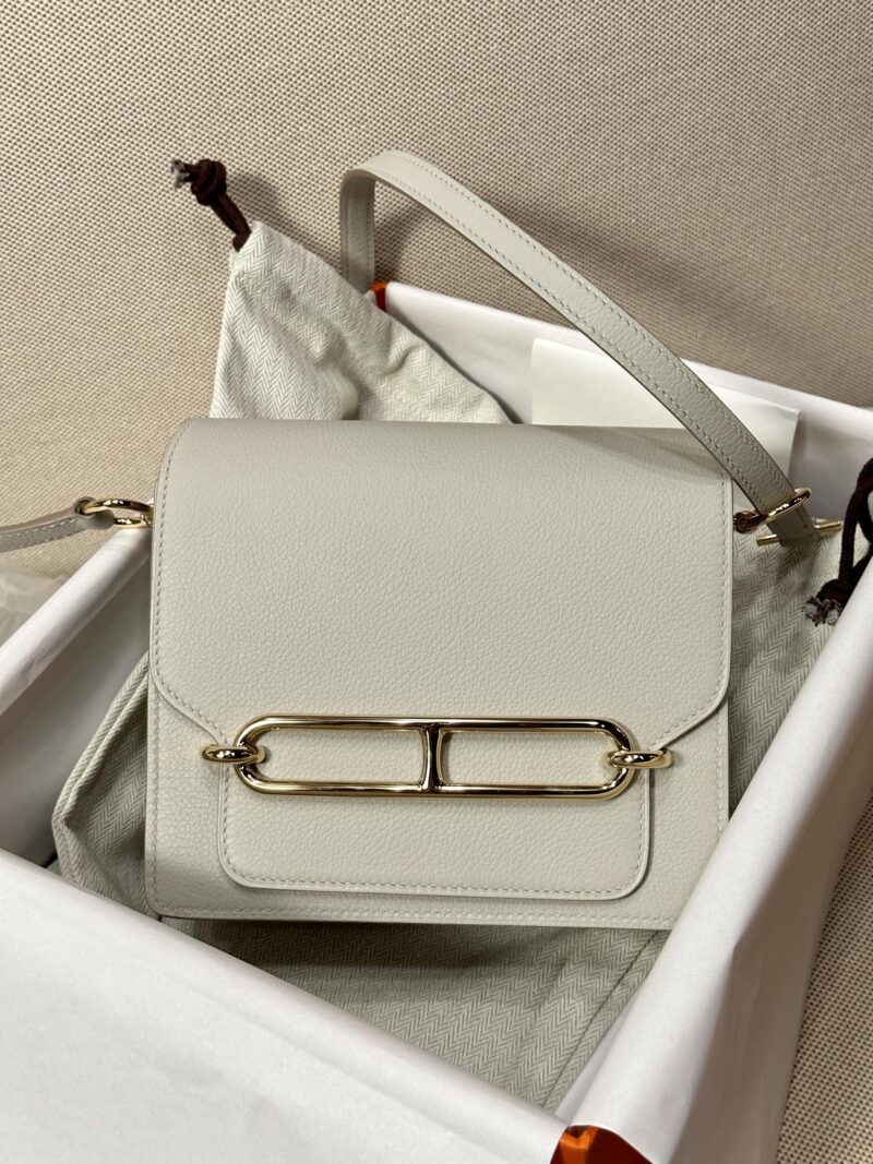 Hermès Roulis 19 Evercolor Gris Pearl Gold Hardware - Image 4
