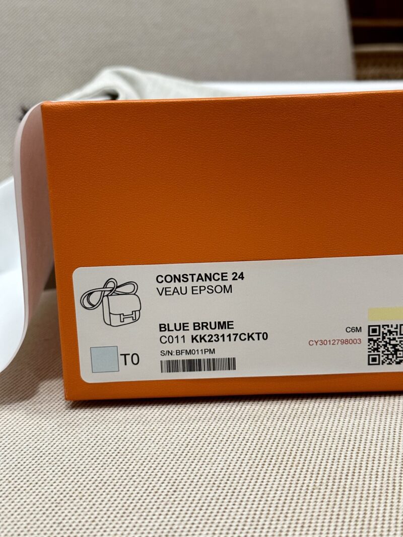 Hermès Constance 24 Blue Brume Epsom Palladium Hardware - Image 6
