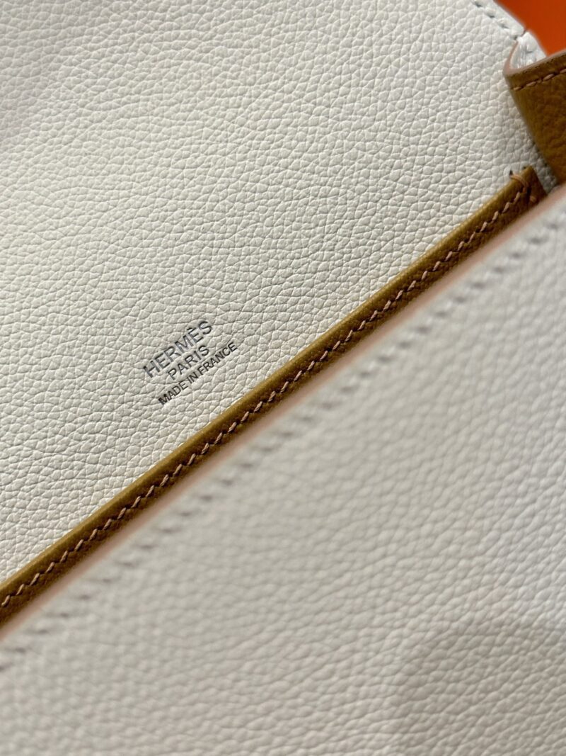 Hermès Roulis 19 Evercolor Mushroom & Biscuit Silver Hardware - Image 8