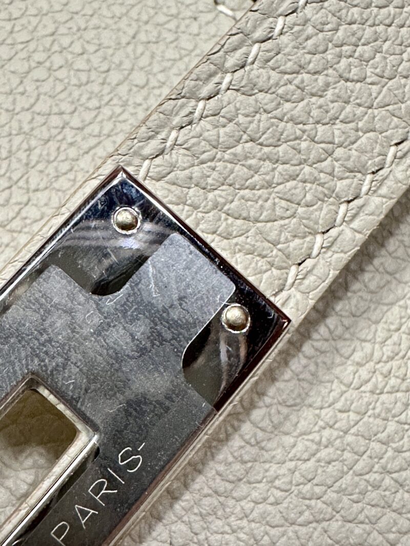Hermès Jypsiere 23 Evercolor Beton Silver Hardware - Image 22