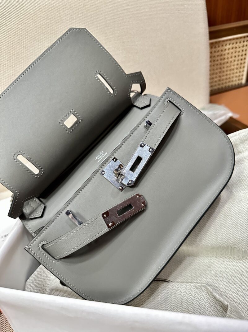 Hermès Jypsiere 23 Swift Gris Meyer Silver Hardware - Image 9