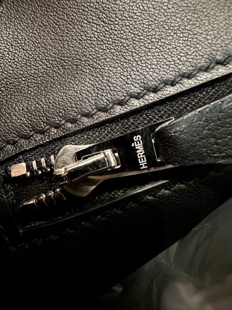 Hermès Mini Kelly 2424 Volupto & Swift Noir Silver Hardware - Image 14