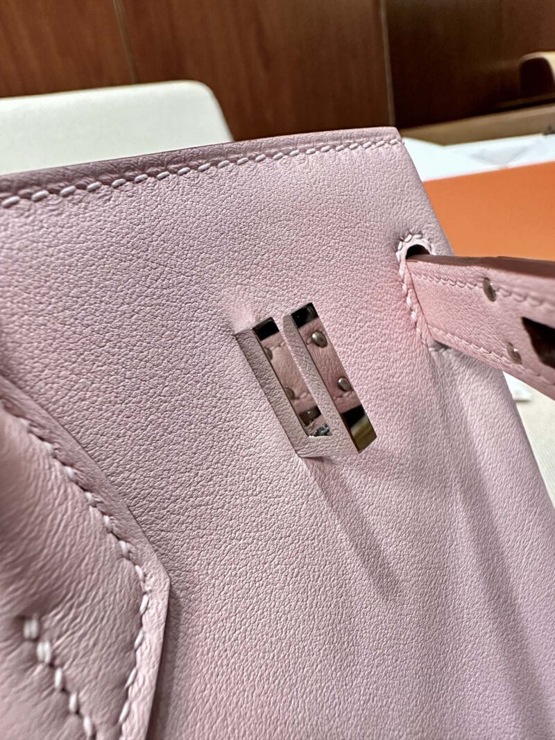 Hermès Birkin 25 Rose Sakura Swift Palladium Hardware - Image 12