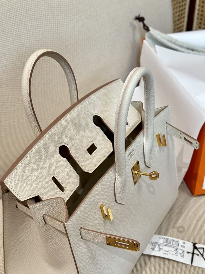 Hermès Birkin 25 Craie Epsom Gold Hardware - Image 6